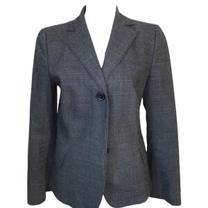 Akris Punto Wool Blend Blazer in Charcoal Gray Size 4